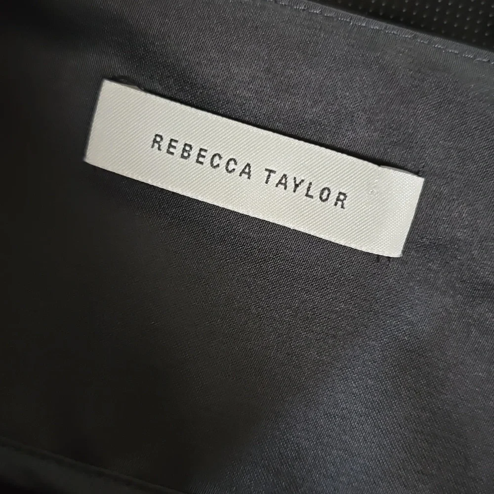 Rebecca Taylor Satin Pleated Slip Dress Black Size 8